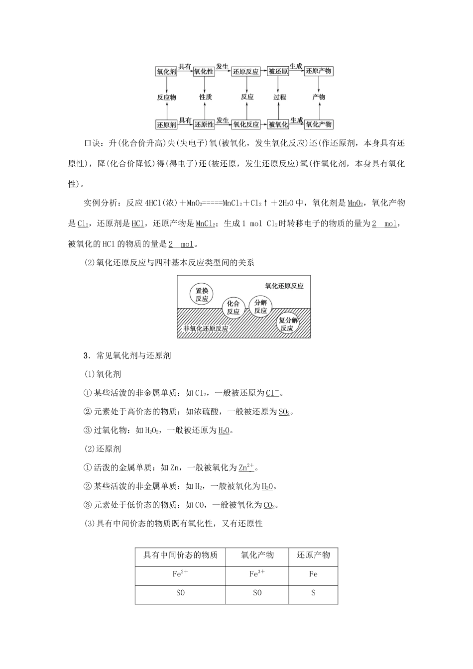 （新课标）高考化学一轮总复习 第2章 第三节 氧化还原反应讲义-人教版高三全册化学教案_第2页