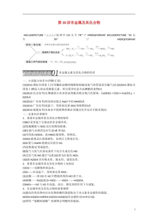 （搏击倒计时）2014届高考化学冲刺讲义 专题十 非金属及其化合物