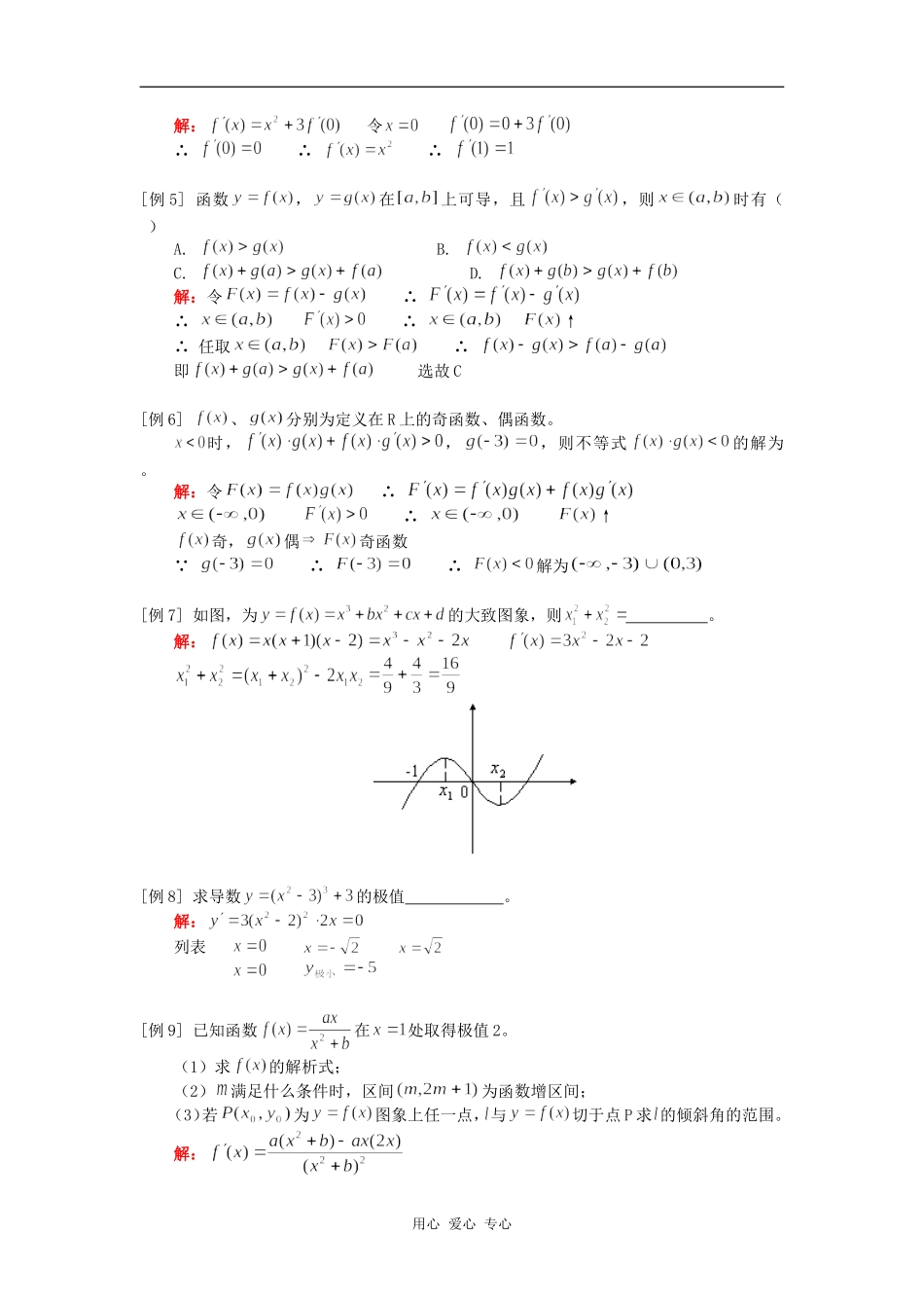 高三数学导数（理）人教版知识精讲_第2页