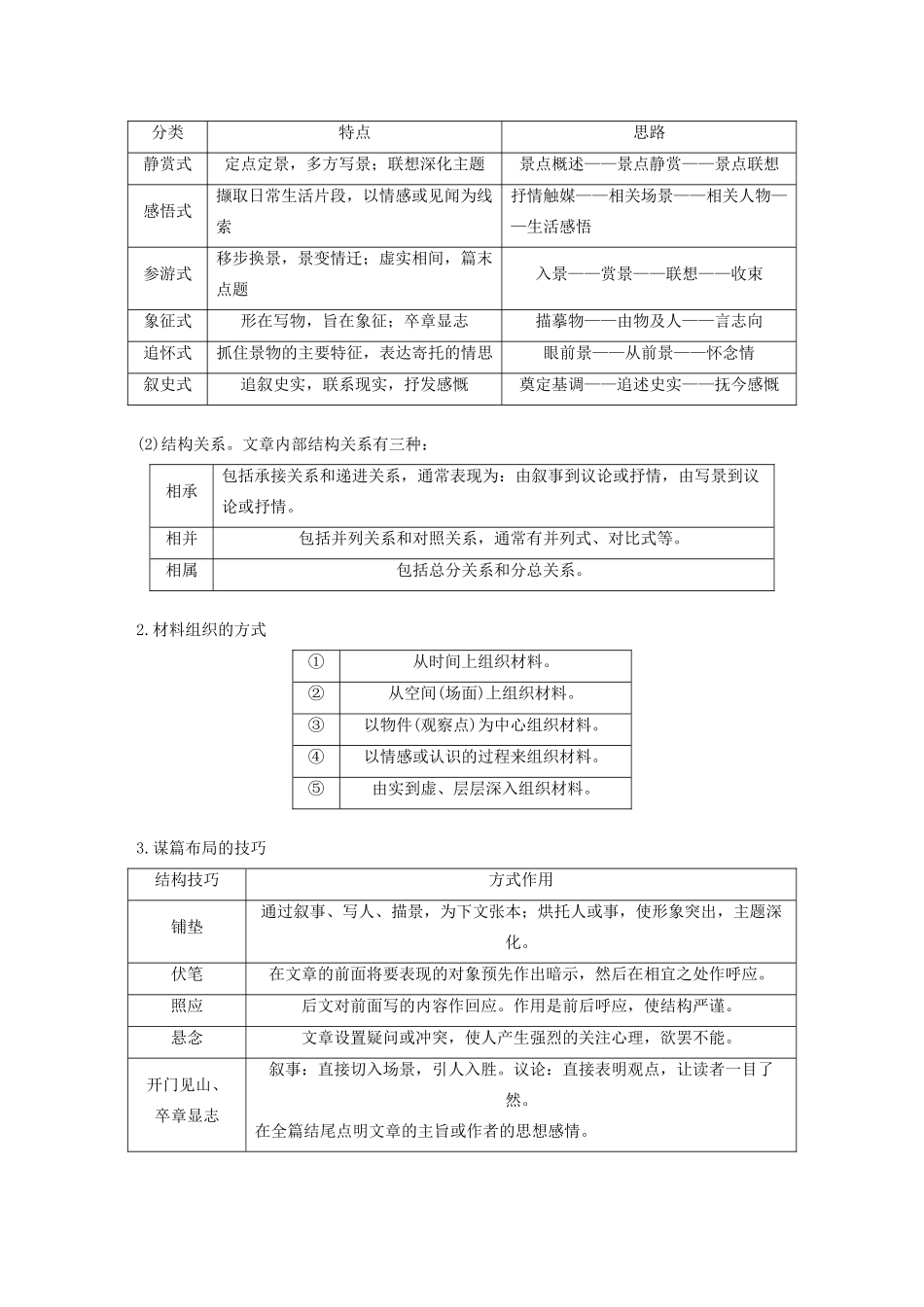 （人教通用版）高考语文新增分大一轮复习 专题十四 文学类阅读散文阅读Ⅲ核心突破一讲义（含解析）-人教版高三全册语文教案_第2页