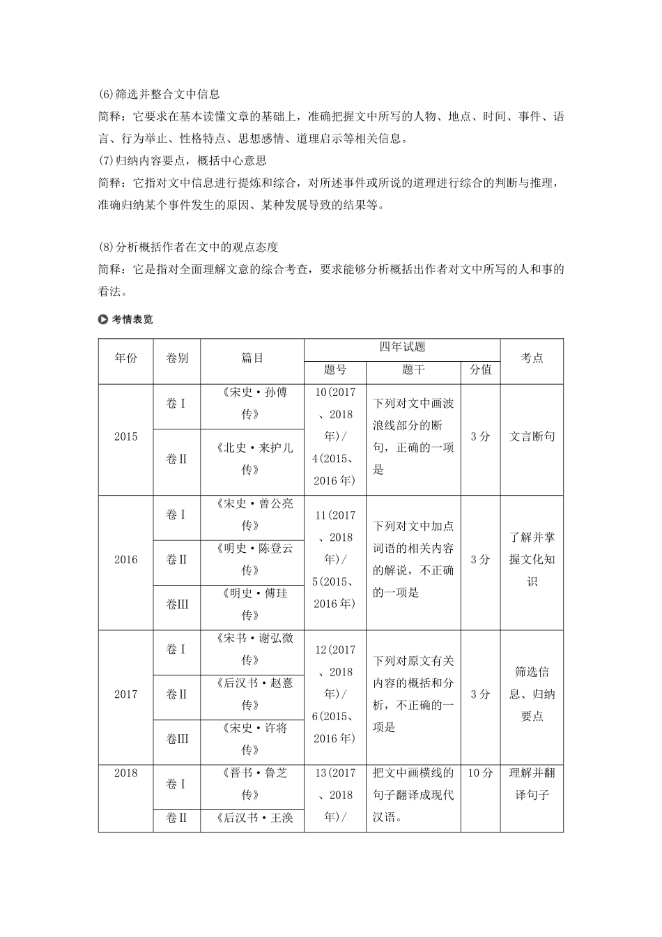 （人教通用版）高考语文新增分大一轮复习 专题八 文言文阅读Ⅱ讲义（含解析）-人教版高三全册语文教案_第2页