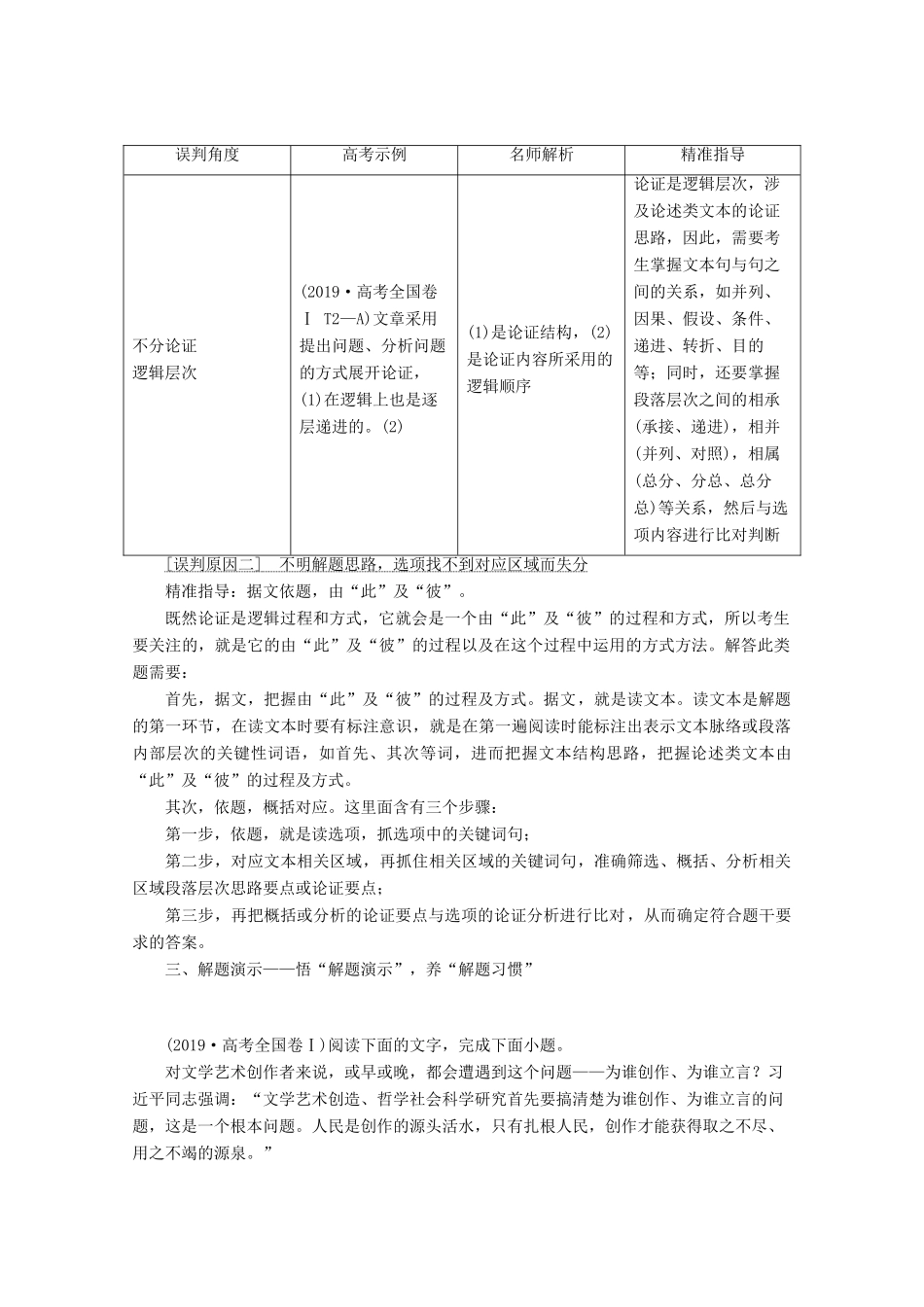 （京津鲁琼版）高考语文二轮复习 专题一 针对提升二 论证命题有趋势据文依题“六角度”——突破高考第2题教案-人教版高三全册语文教案_第3页