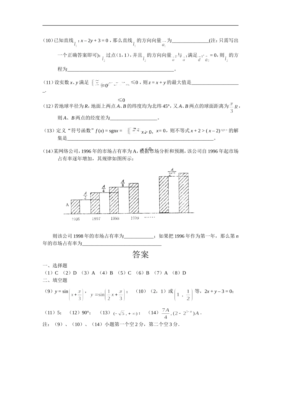 高三数学基础知识小题训练28（含答案）_第2页
