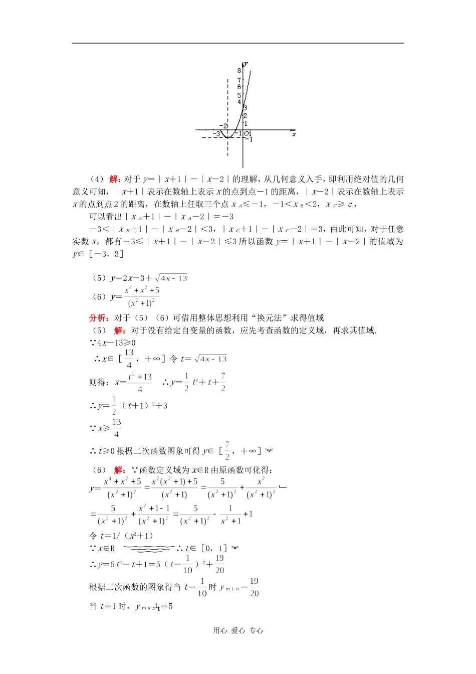 高三数学函数的值域与函数性质（文）人教实验版（B）_第2页