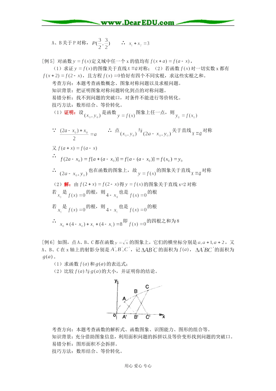 高三数学函数图象、反函数、抽象函数（文）人教实验版（A）知识精讲_第3页