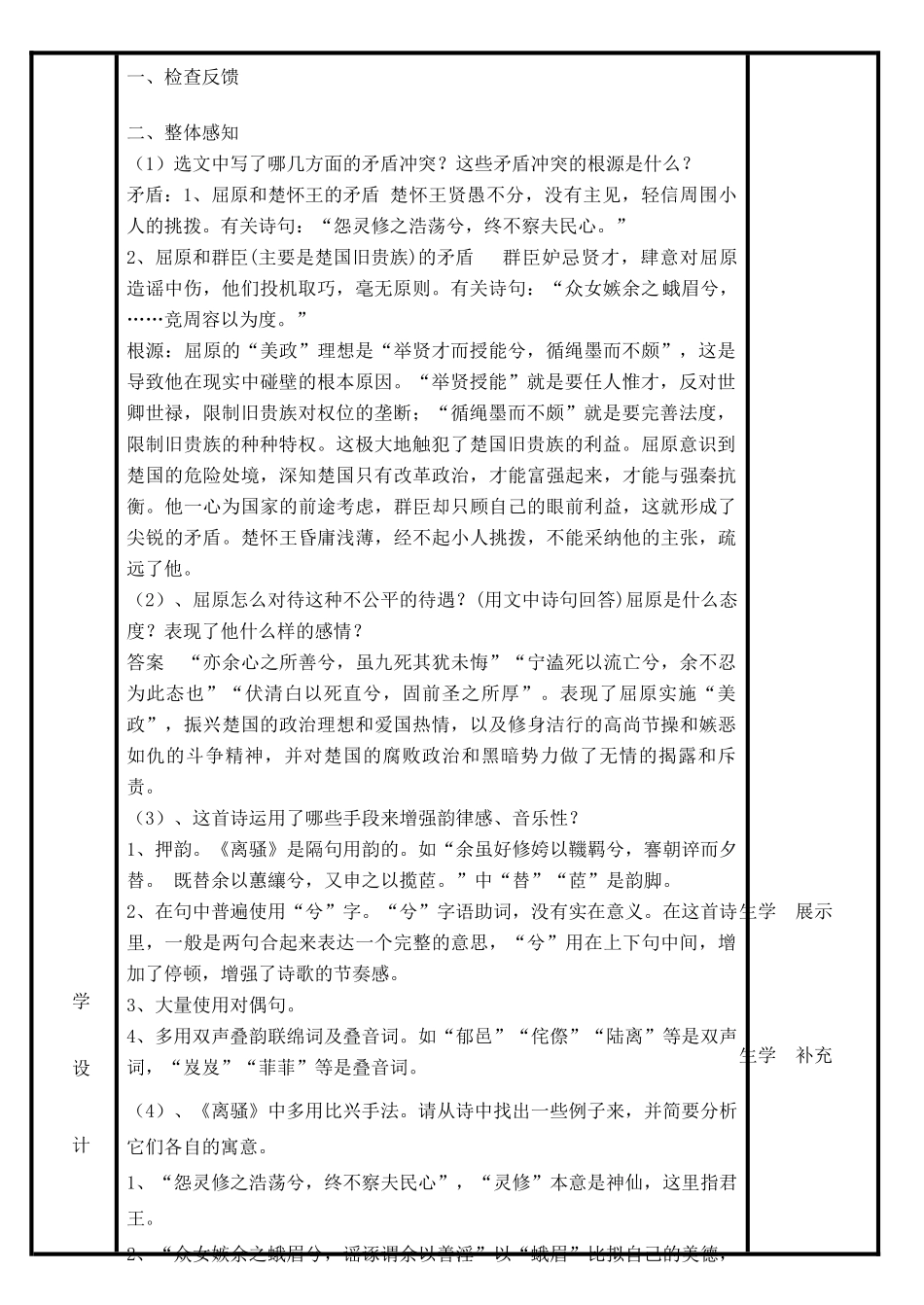 高中语文《离骚》（第2课时）教案 新人教版《中国古代诗歌散文欣赏》-新人教版高中《中国古代诗歌散文欣赏》语文教案_第2页