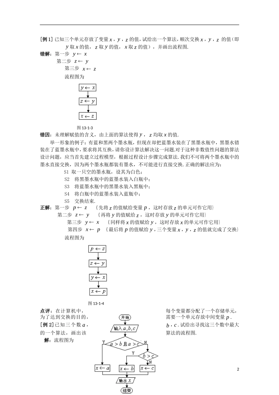 高三数学典型例题解析 第十三章 算法初步_第2页