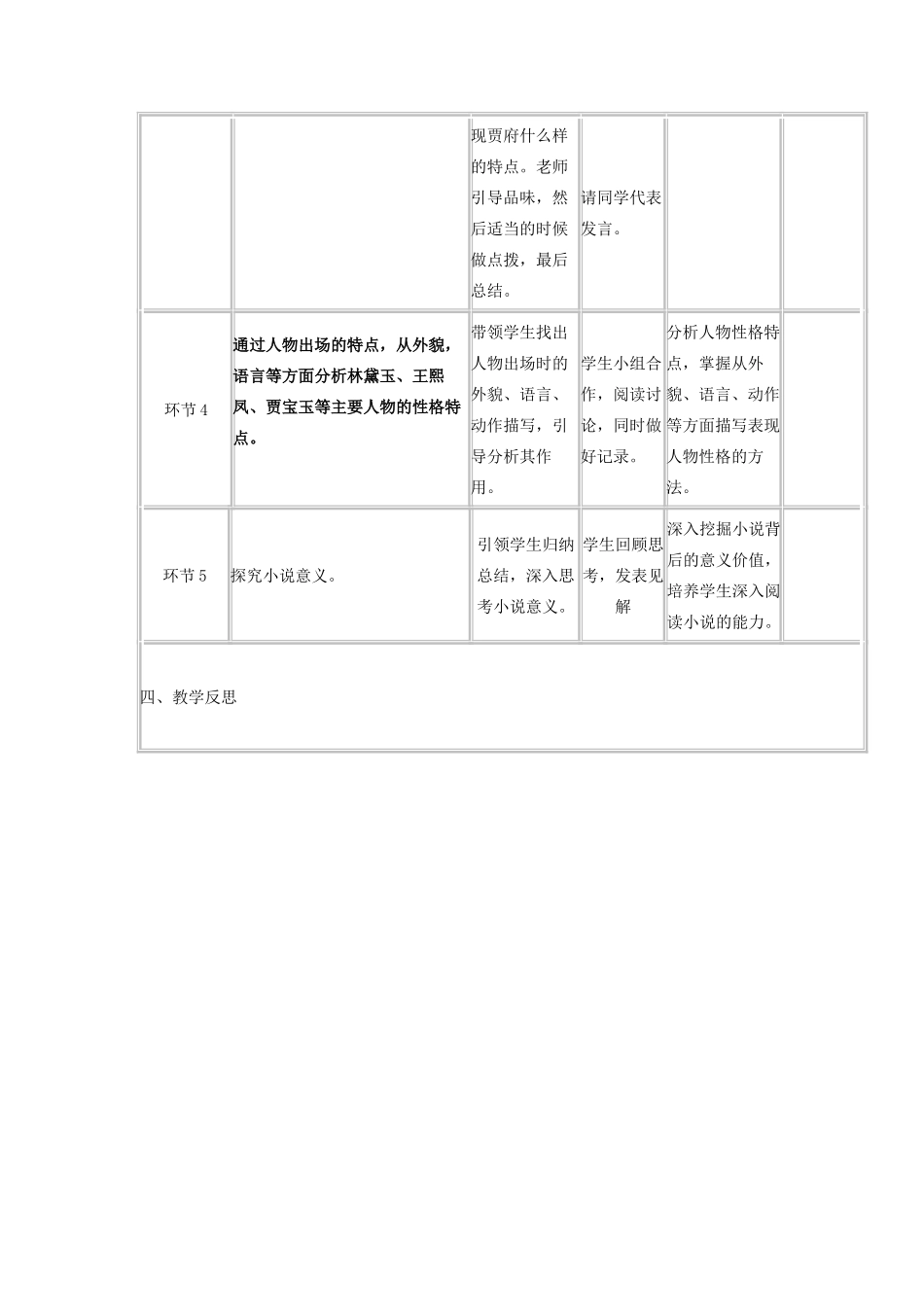 高中语文《林黛玉进贾府》教学设计 新人教版必修3-新人教版高二必修3语文教案_第3页