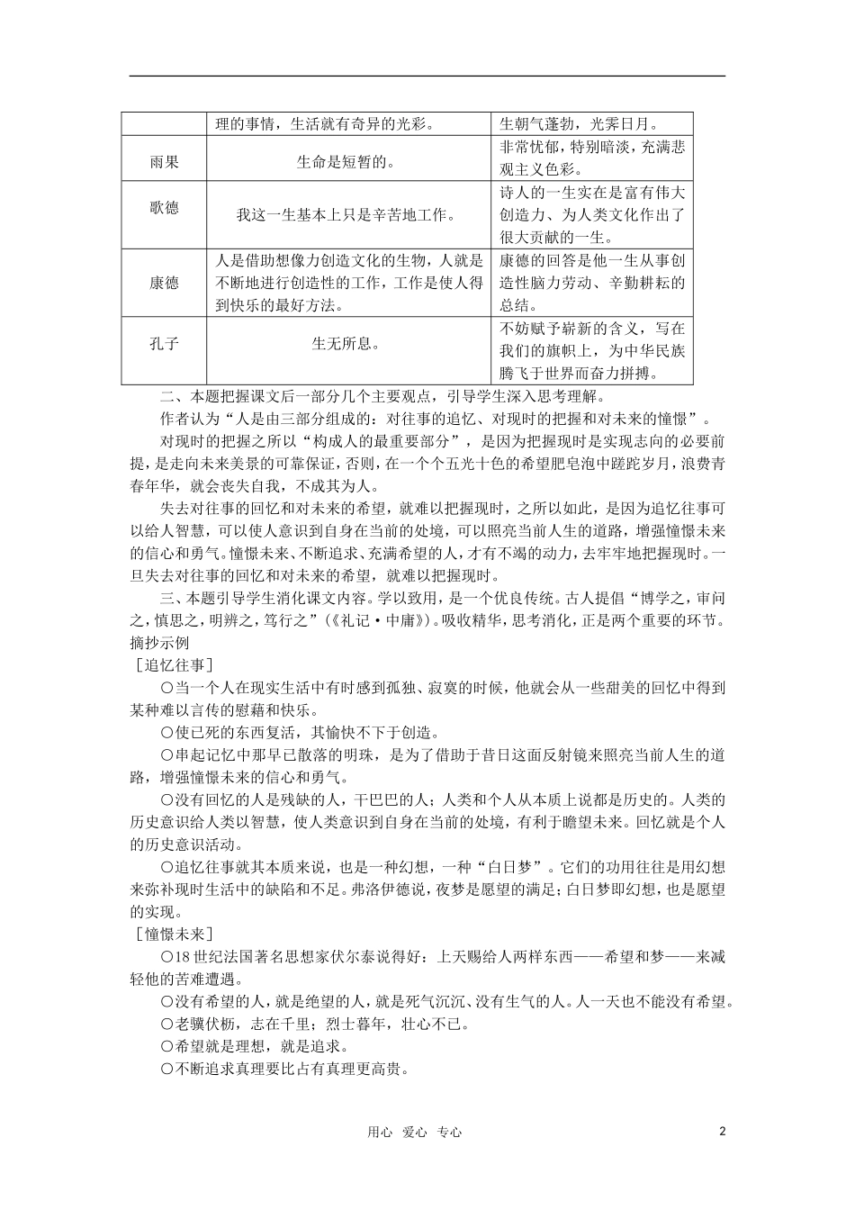 高中语文《人是什么》教案 人教版第五册_第2页