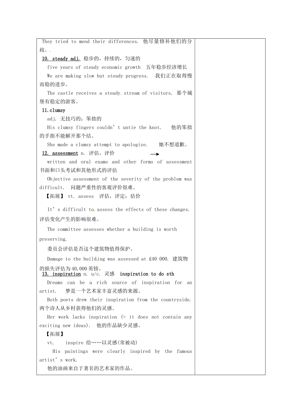 高中英语 Unit2 Witnessing time The usage of the new words教案 牛津译林版选修9-牛津版高二选修9英语教案_第3页
