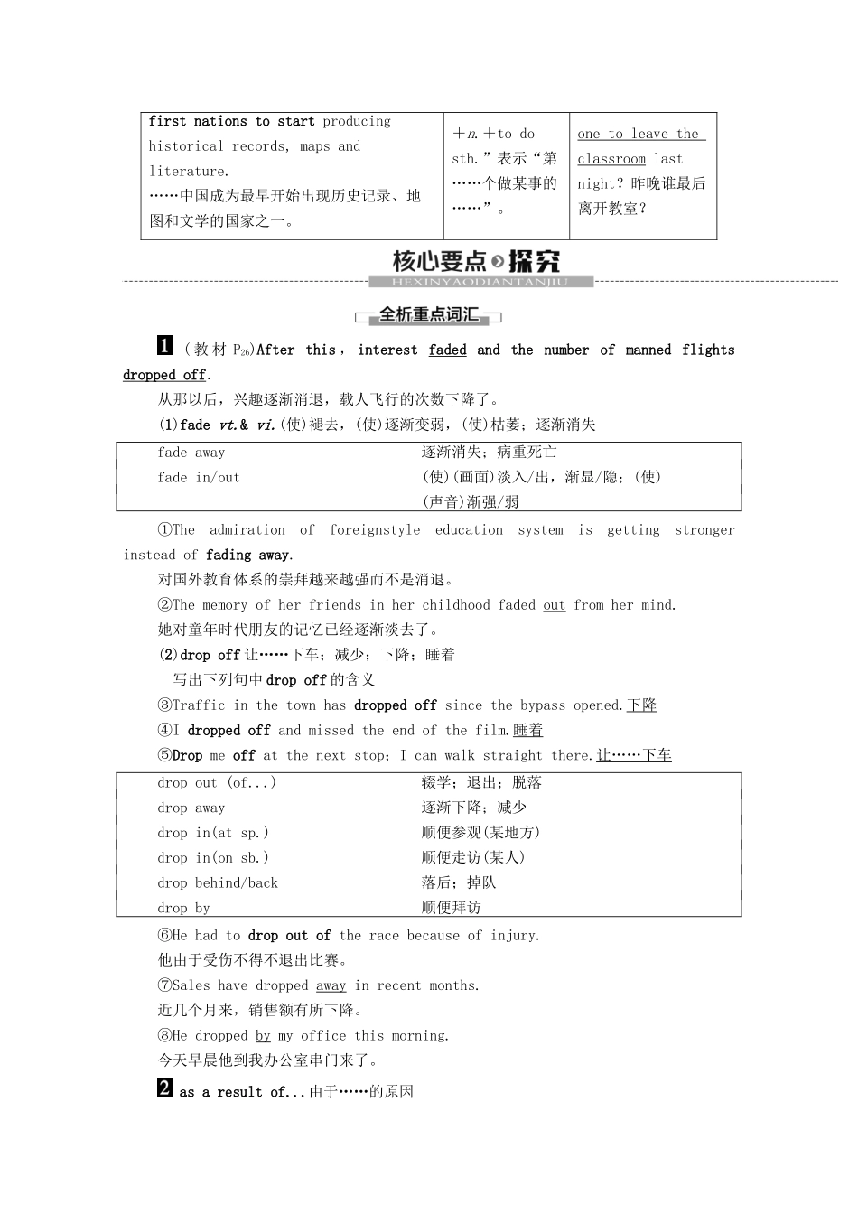 高中英语 Unit 20 New Frontiers Section Ⅵ Language Points（Ⅲ）（教师用书）教案 北师大版选修7-北师大版高二选修7英语教案_第3页