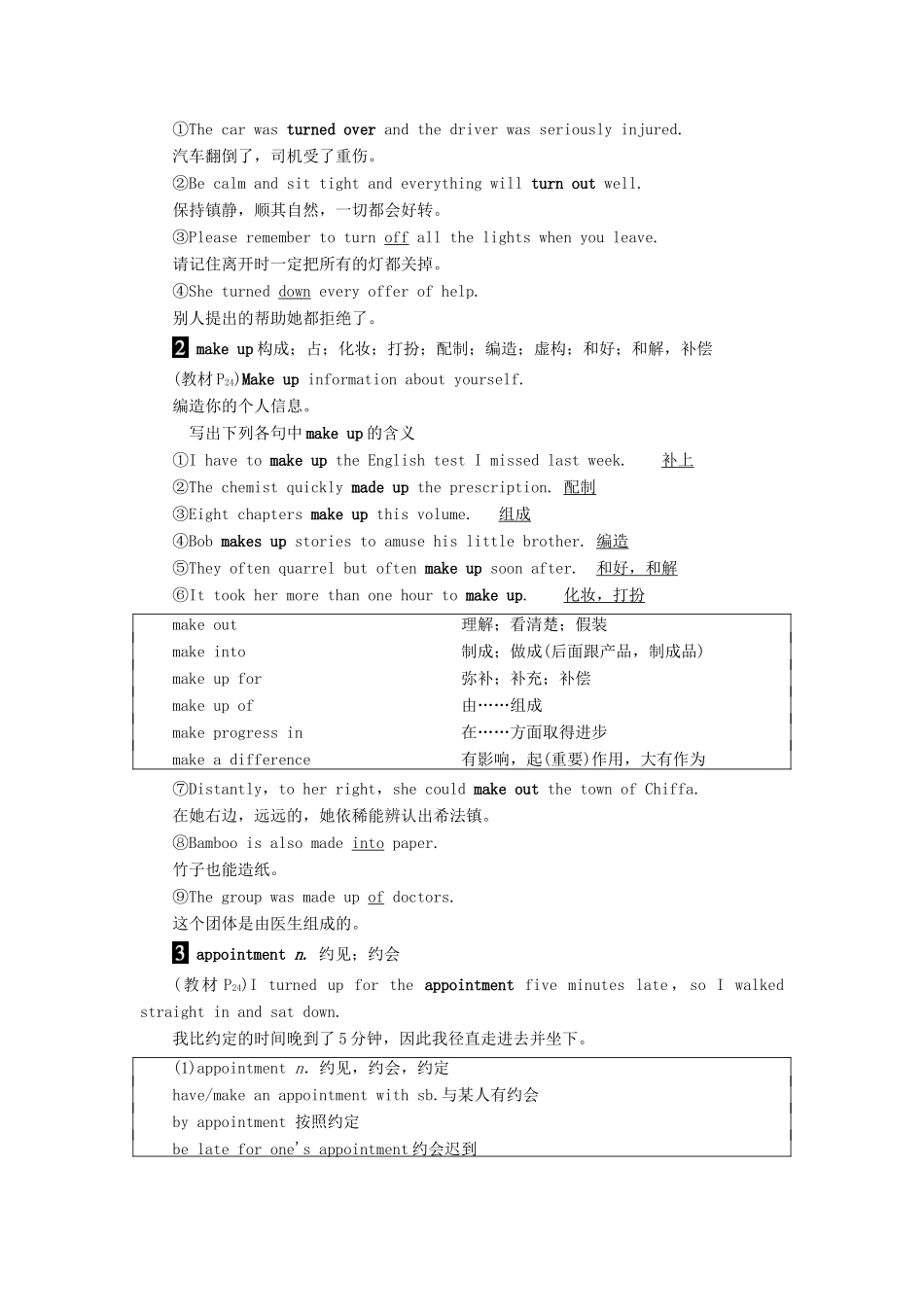 高中英语 Unit 14 Careers Section Ⅳ Language Points（Ⅱ）（Lesson 2  Lesson 3）讲义 北师大版必修5-北师大版高二必修5英语教案_第3页