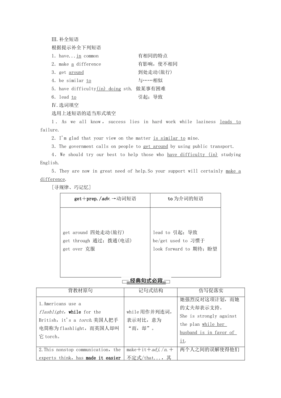 高中英语 Module 1 British and American English Section Ⅱ Learning about Language（教师用书）教案 外研版必修5-外研版高二必修5英语教案_第2页