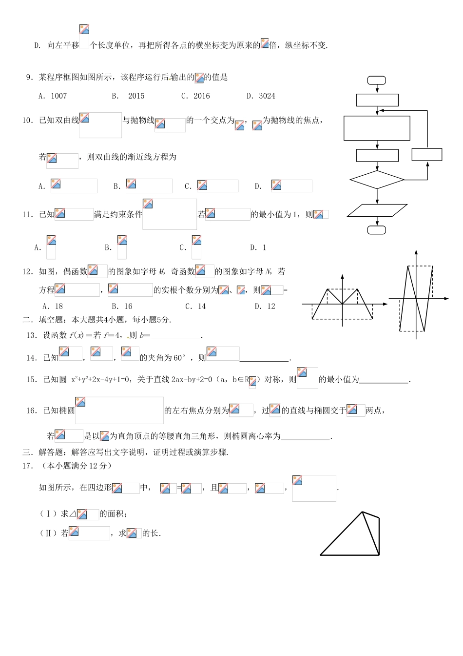 高三数学上学期一练前第二次强化训练考试试题 文-人教版高三全册数学试题_第2页