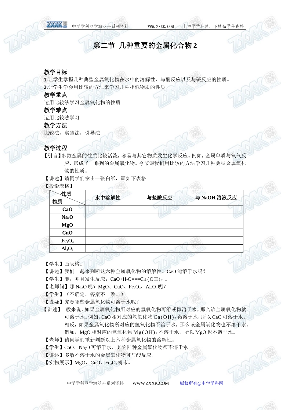 第二节 几种重要的金属化合物2_第1页