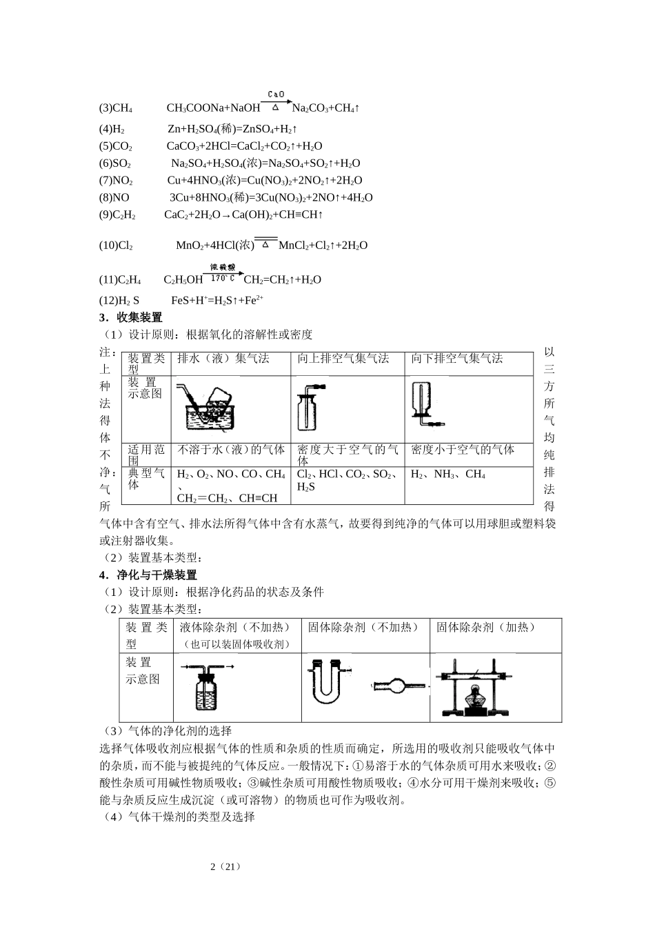 第46讲 实验方案的设计和气体的制备_第2页