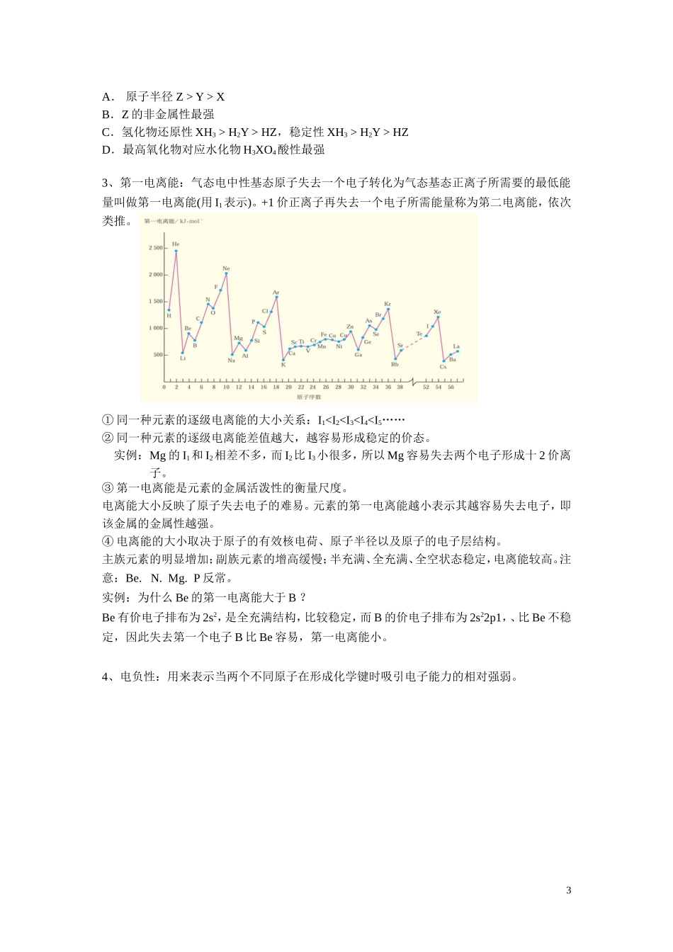 第10讲 元素周期表与元素周期律_第3页