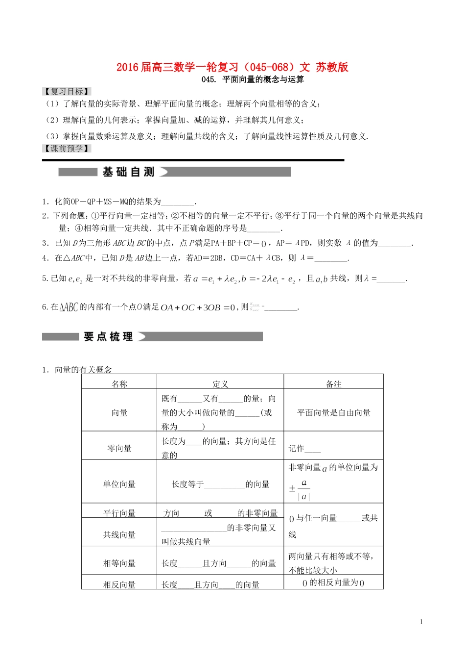 高三数学一轮复习（045-068）文 苏教版-苏教版高三全册数学试题_第1页