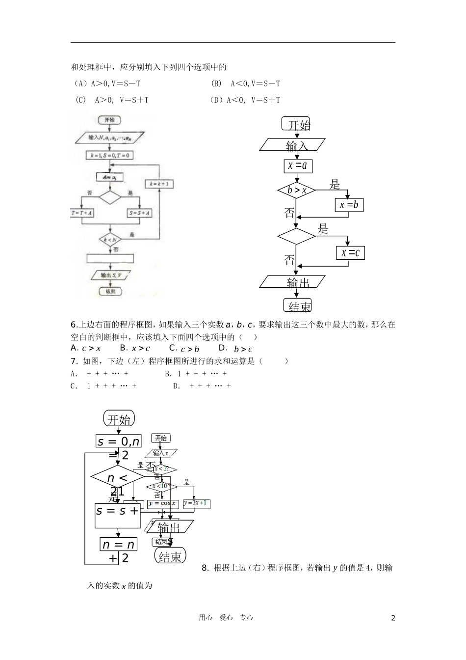 高三数学一轮复习精练 算法初步_第2页