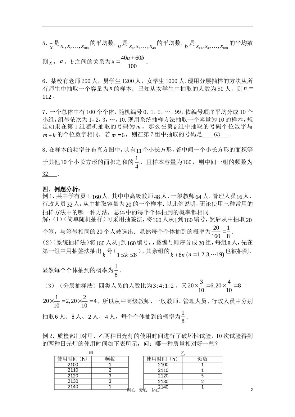 高三数学一轮复习必备 第91课时 第十一章  概率与统计率-抽样方法、总体分布的估计_第2页