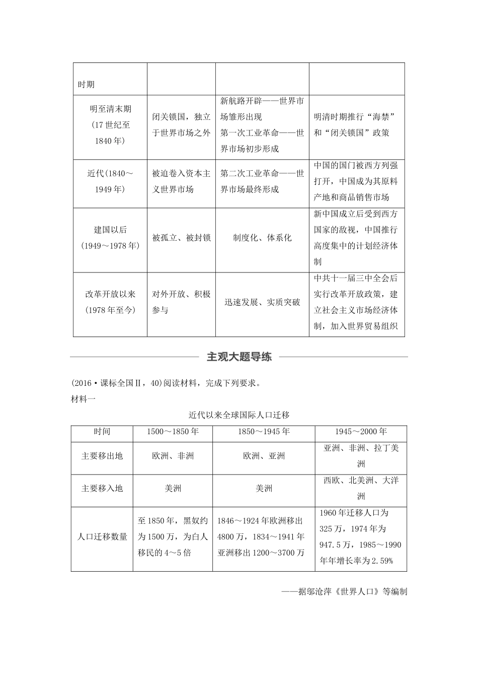 版高考历史大一轮复习 第十一单元 经济全球化的趋势单元综合提升教案（含解析）岳麓版-岳麓版高三全册历史教案_第3页
