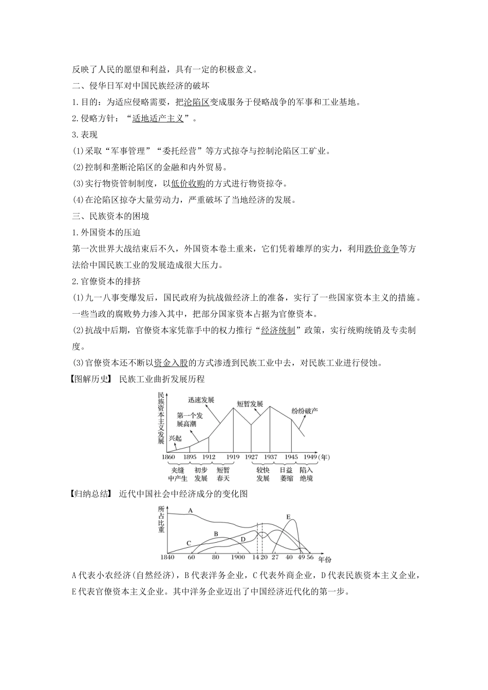 版高考历史大一轮复习 第八单元 工业文明对中国的冲击 第23讲 民国时期民族工业的曲折发展教案（含解析）岳麓版-岳麓版高三全册历史教案_第2页