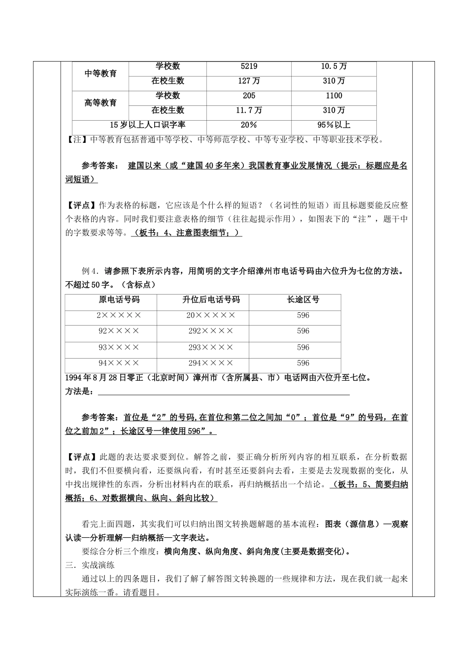 安徽省长丰县高考语文一轮复习 图文转换教案-人教版高三全册语文教案_第3页