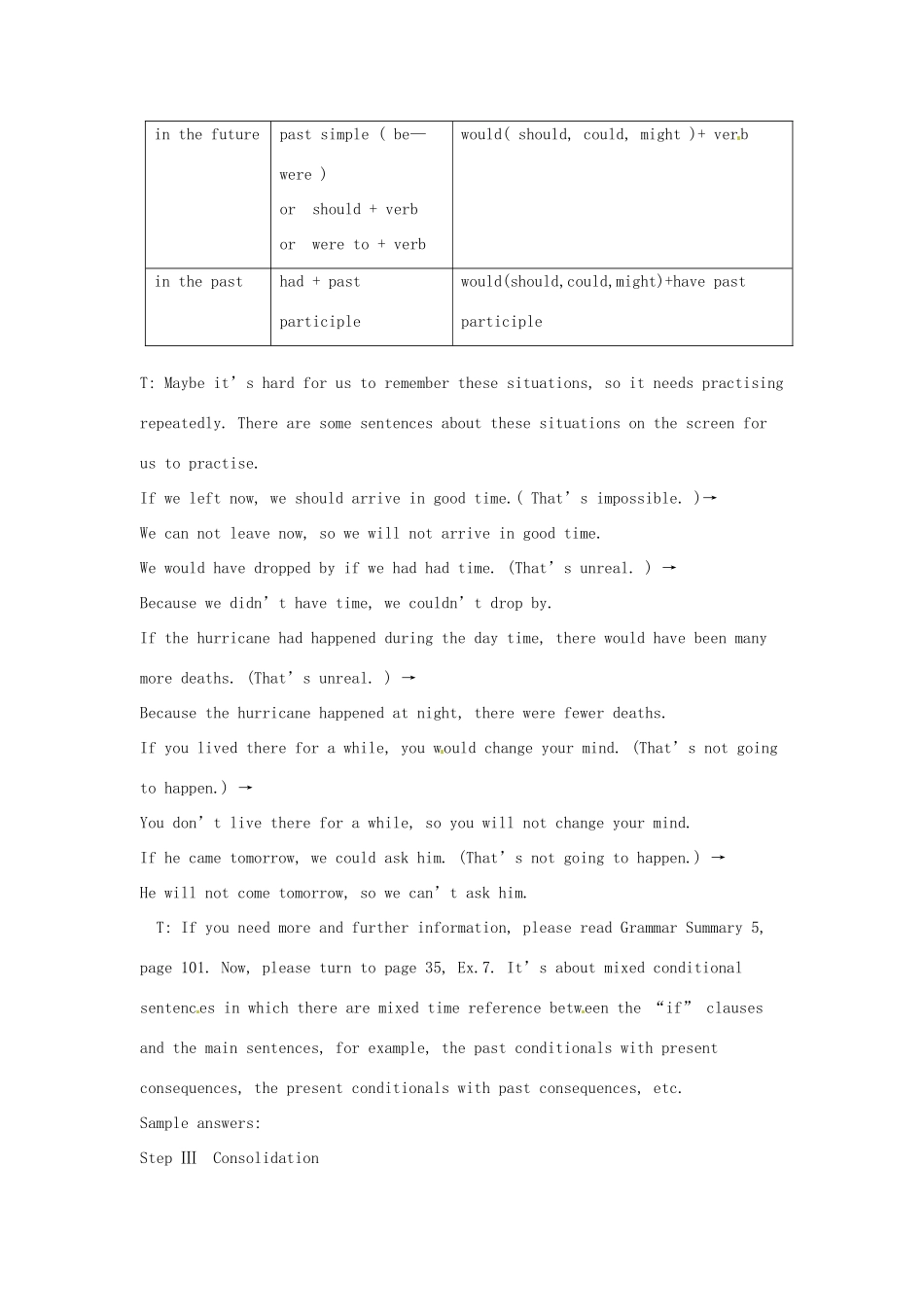 安徽省滁州二中高二英语《Unit 21 Human Biology The Second Period Grammar（Ⅰ）》教案_第3页