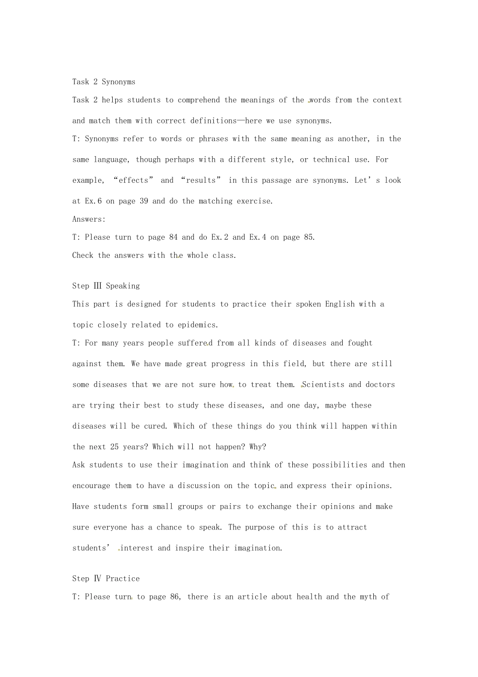 安徽省滁州二中高二英语《Unit 21 Human Biology The Fourth Period Lesson3》教案_第2页