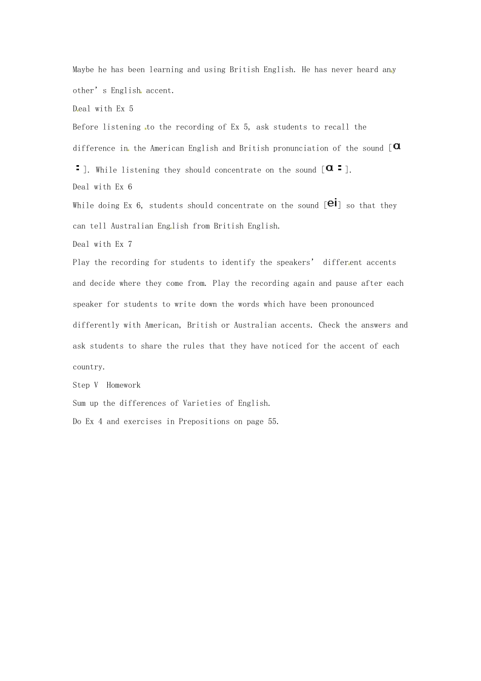 安徽省滁州二中高二英语《Unit 19 Language The Forth Period Lesson 2 Varieties of English（I）》教案_第2页