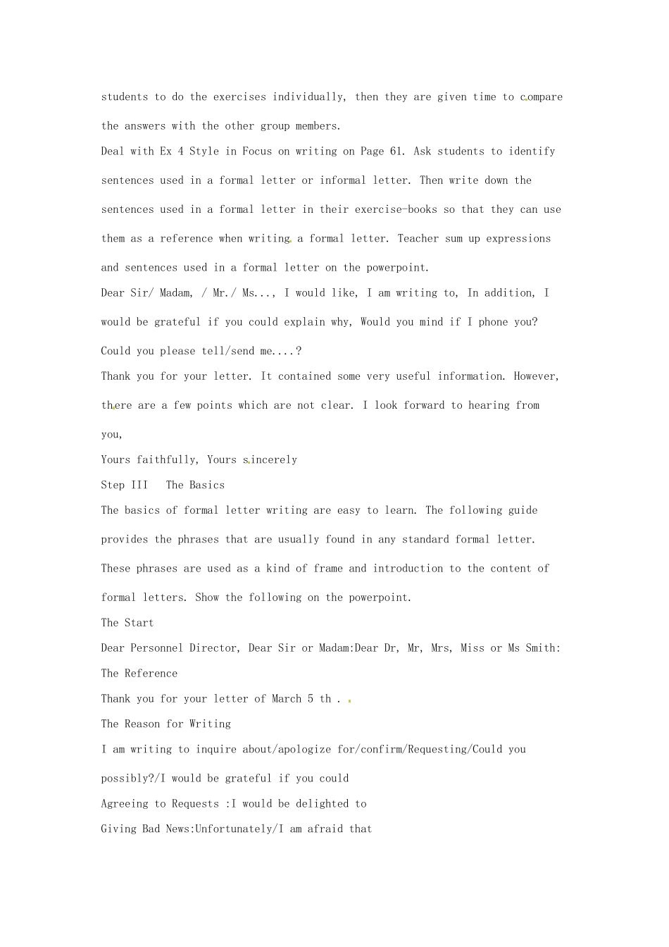 安徽省滁州二中高二英语《Unit 19 Language The Fifth Period Communication Workshop（I）》教案_第3页