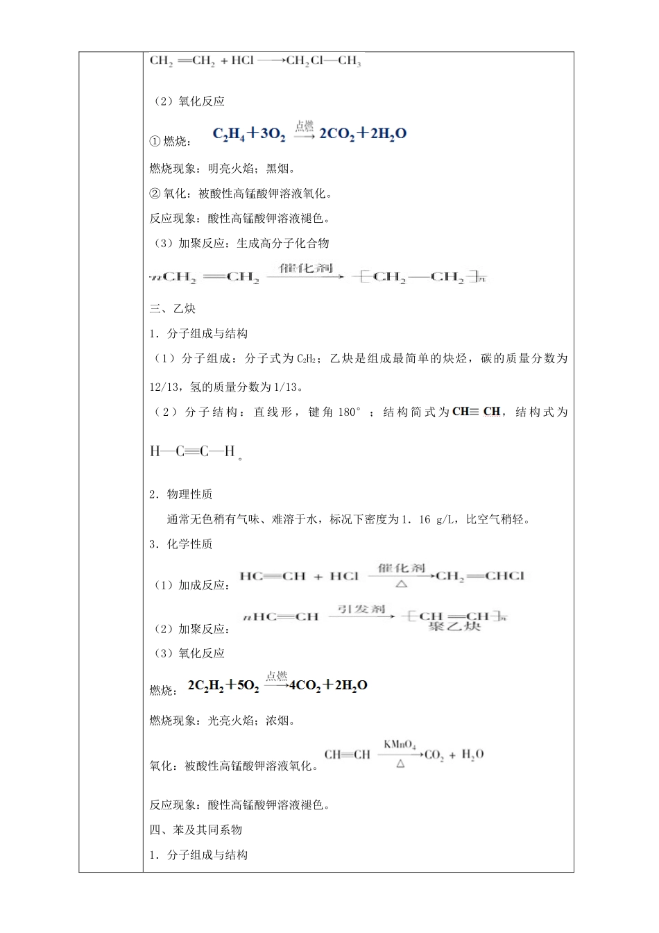 北京市高二化学 第二章 烃和卤代烃章末复习（基础篇）教学设计-人教版高二全册化学教案_第3页