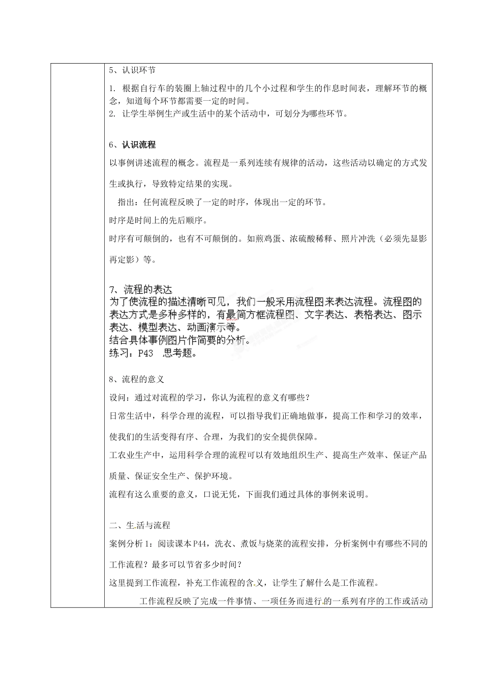 北京市第二十四中学高中通用技术《技术与设计2》2.1《生活和生产中的流程》教案 苏教版_第3页