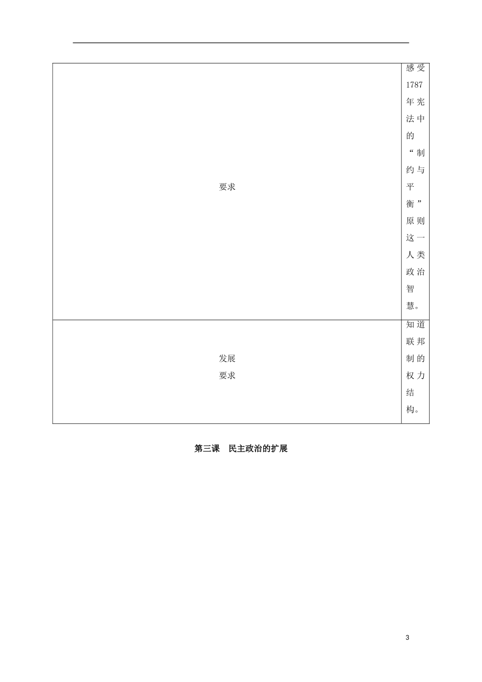 北京市第二十四中学高中历史 专题七《近代西方民主政治的确立与发展》教案 人民版必修1_第3页