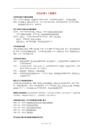 北京市2009年新课改历史会考C级题目总结
