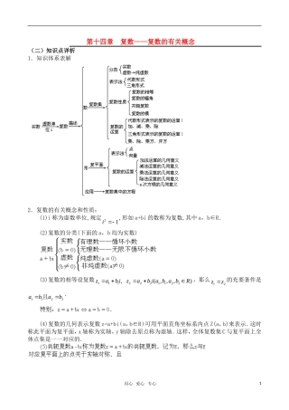 高三数学 复数的有关概念总复习