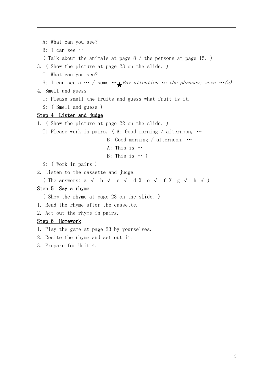 三年级英语上册 unit3 Period 4教案 牛津版_第2页