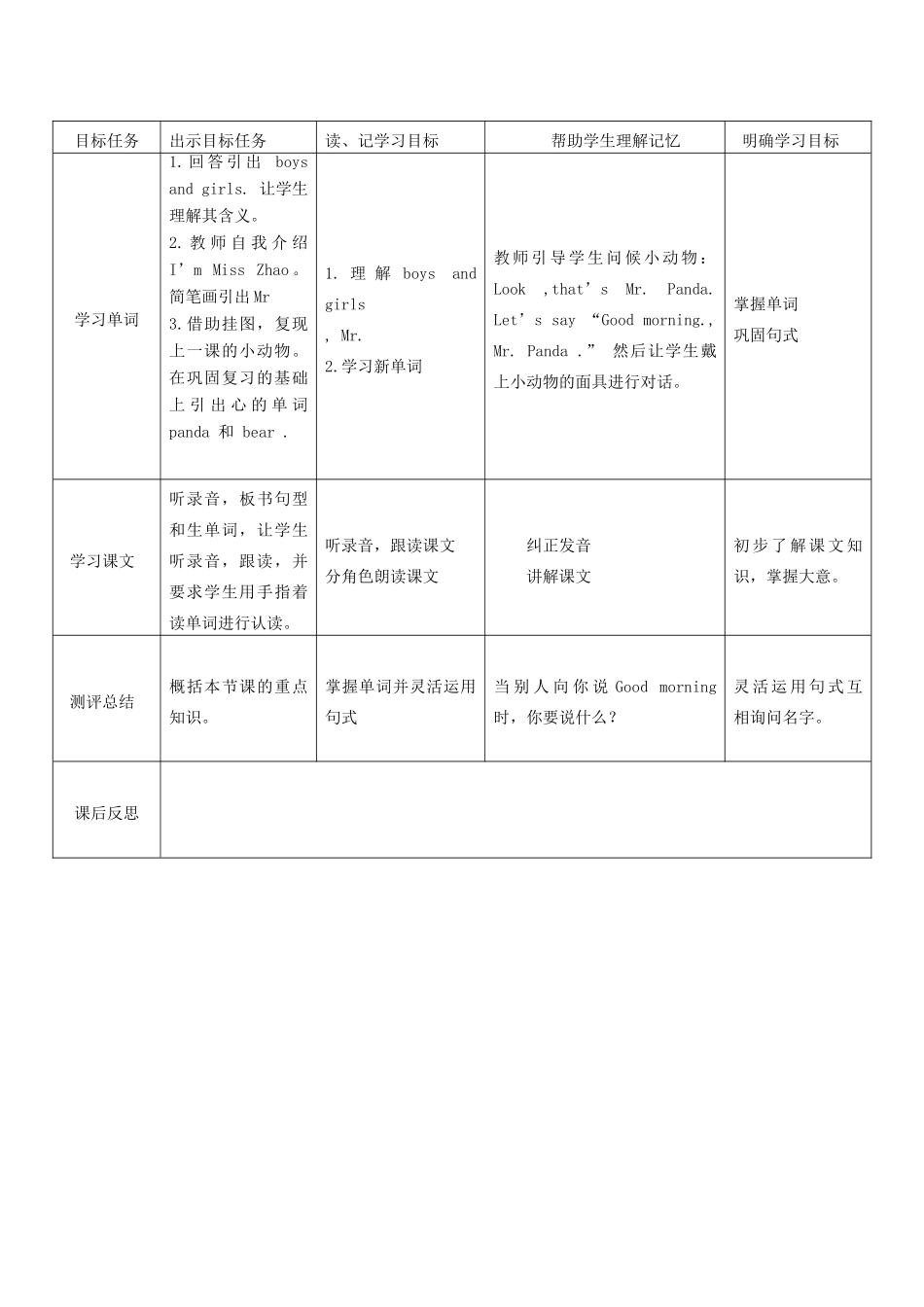 三年级英语上册 Unit1 Hello. Lesson3教案 人教新版-人教版小学三年级上册英语教案_第3页