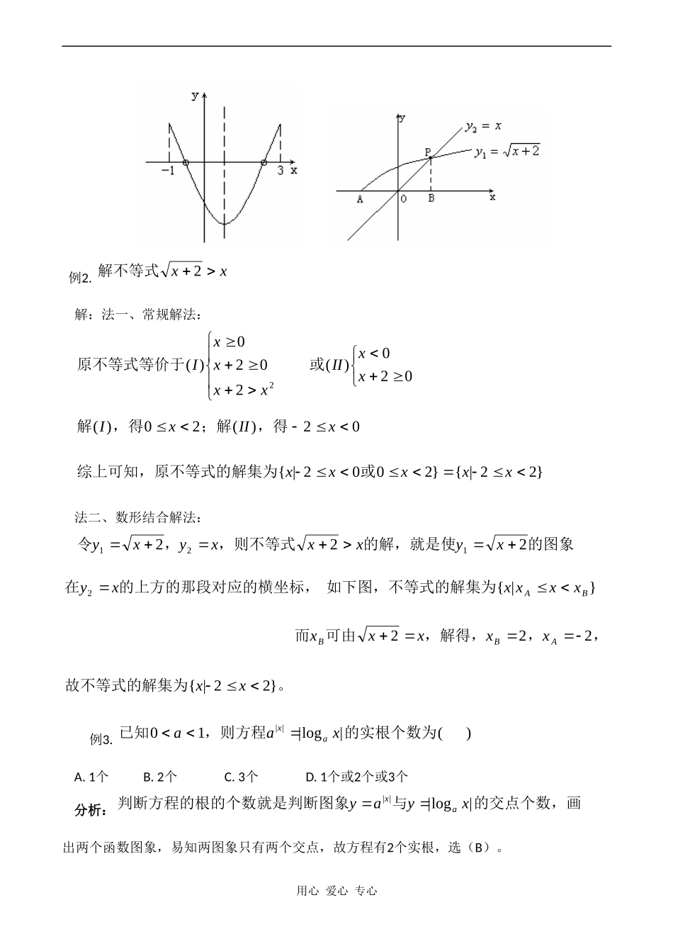 高三数专题复习第二轮第5讲  数形结合思想在解题中的应用_第2页