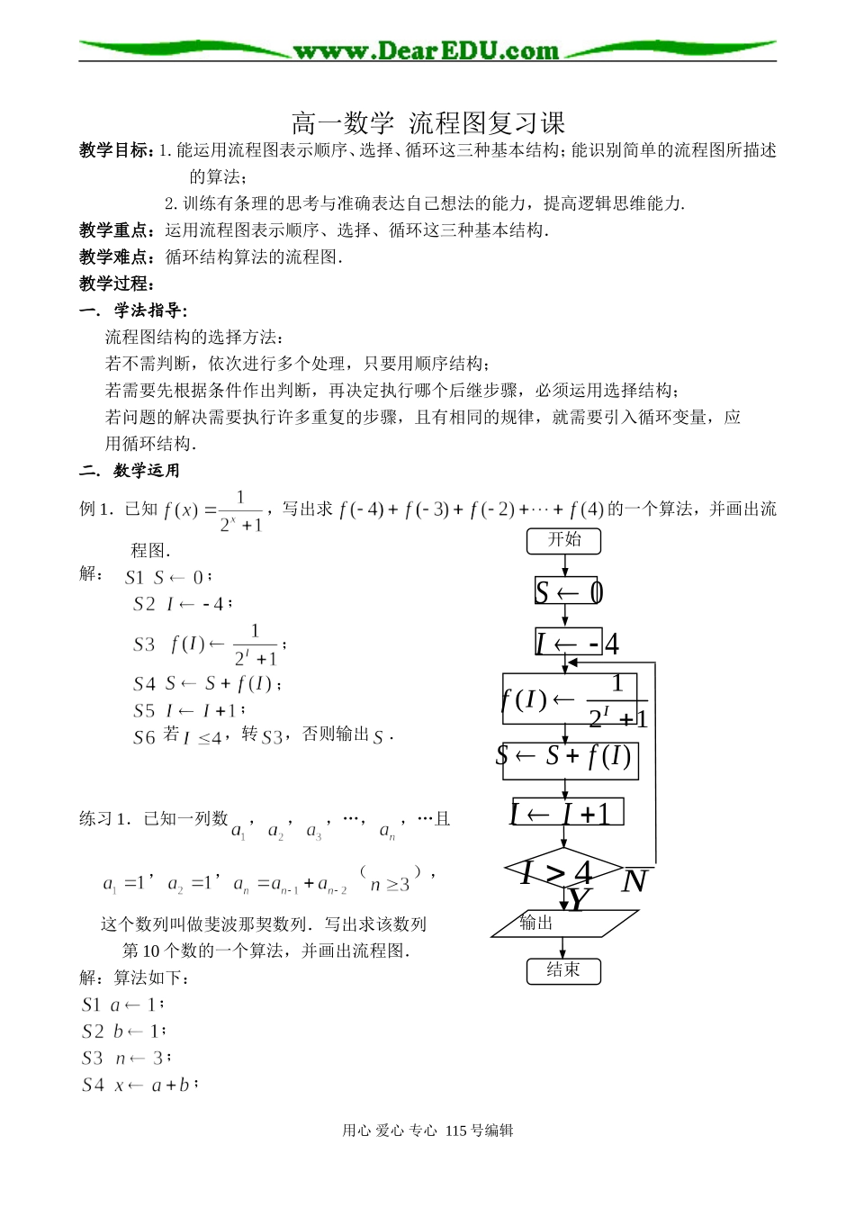 高一数学 流程图复习课_第1页