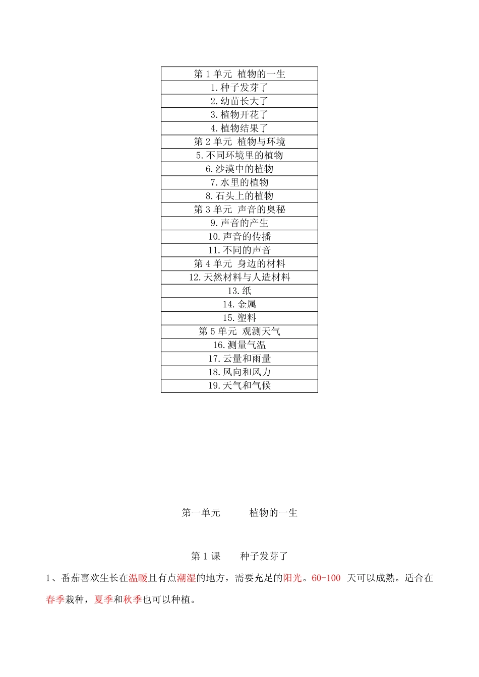 2021苏教版三年级科学下册知识点复习汇总及知识点归纳 _第1页