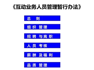互动业务人员管理暂行办法专业知识讲座