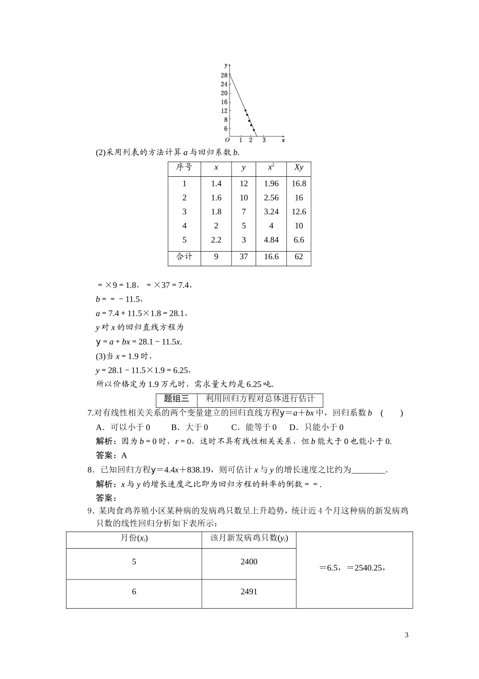 第十章  第三节  变量间的相关关系_第3页
