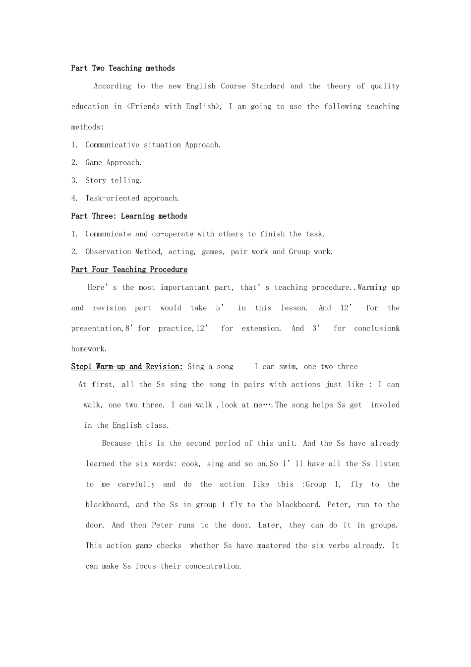 三年级英语上册 Unit 3 Can you sing说课稿教案 广东版开心-广东版小学三年级上册英语教案_第2页