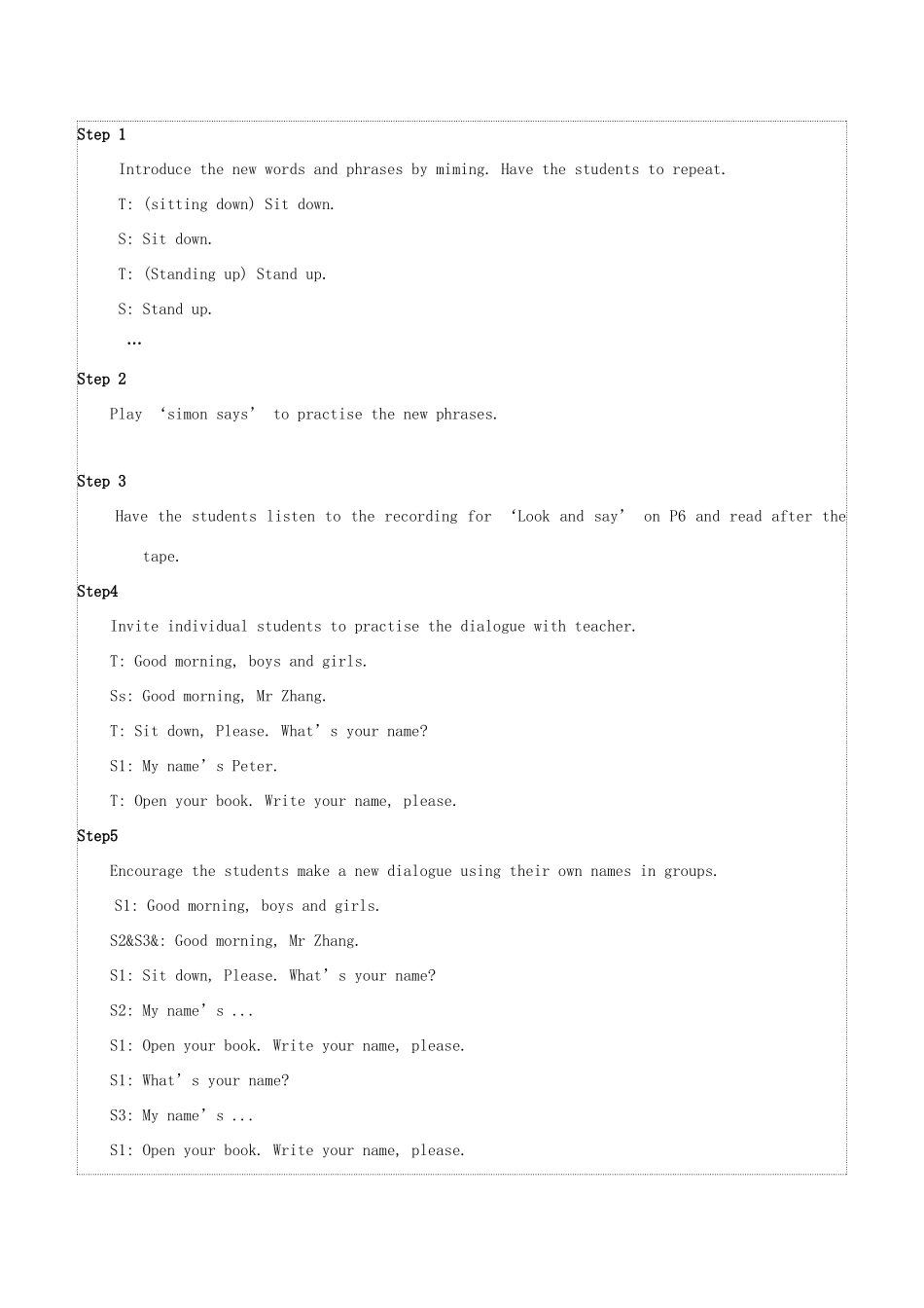 三年级英语上册 Unit 2 What’s your name教案 沪教牛津版-沪教牛津版小学三年级上册英语教案_第2页