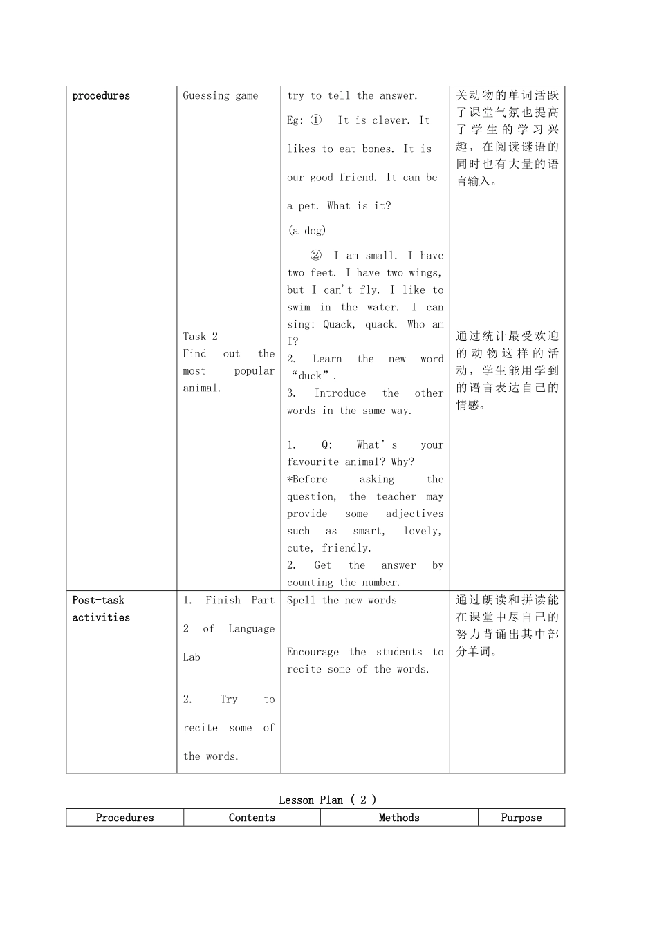 三年级英语上册 Unit 2 Period 1-2教案 上海新世纪版_第3页