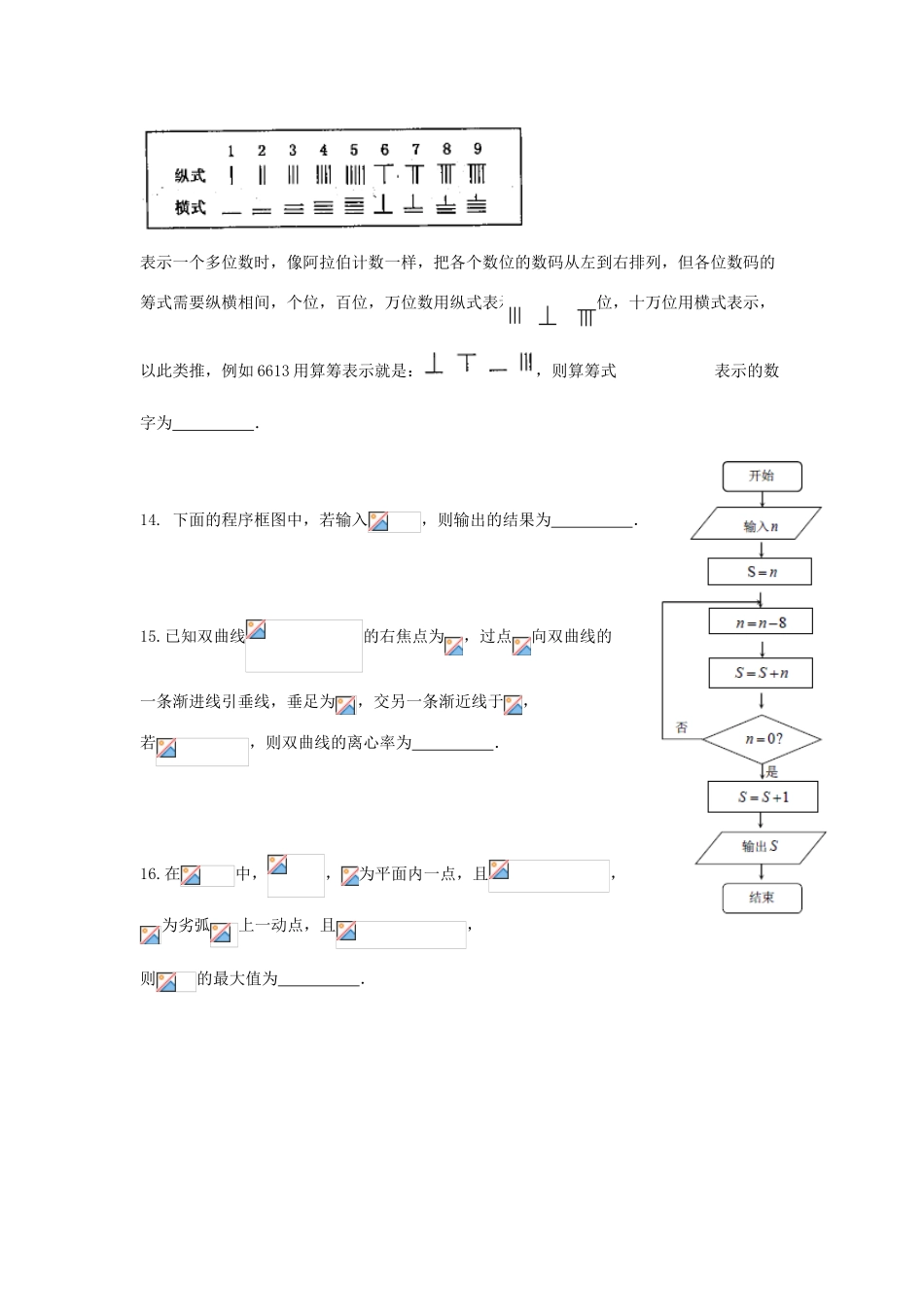 福建省莆田市涵江区高三数学下学期第二次模拟试题 理-人教版高三全册数学试题_第3页