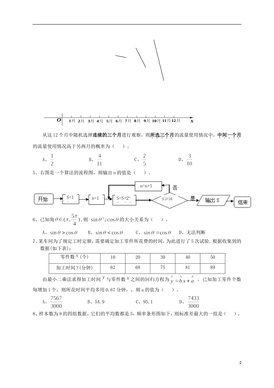 福建省福州市八县一中高一数学下学期期中联考试题-人教版高一全册数学试题_第2页