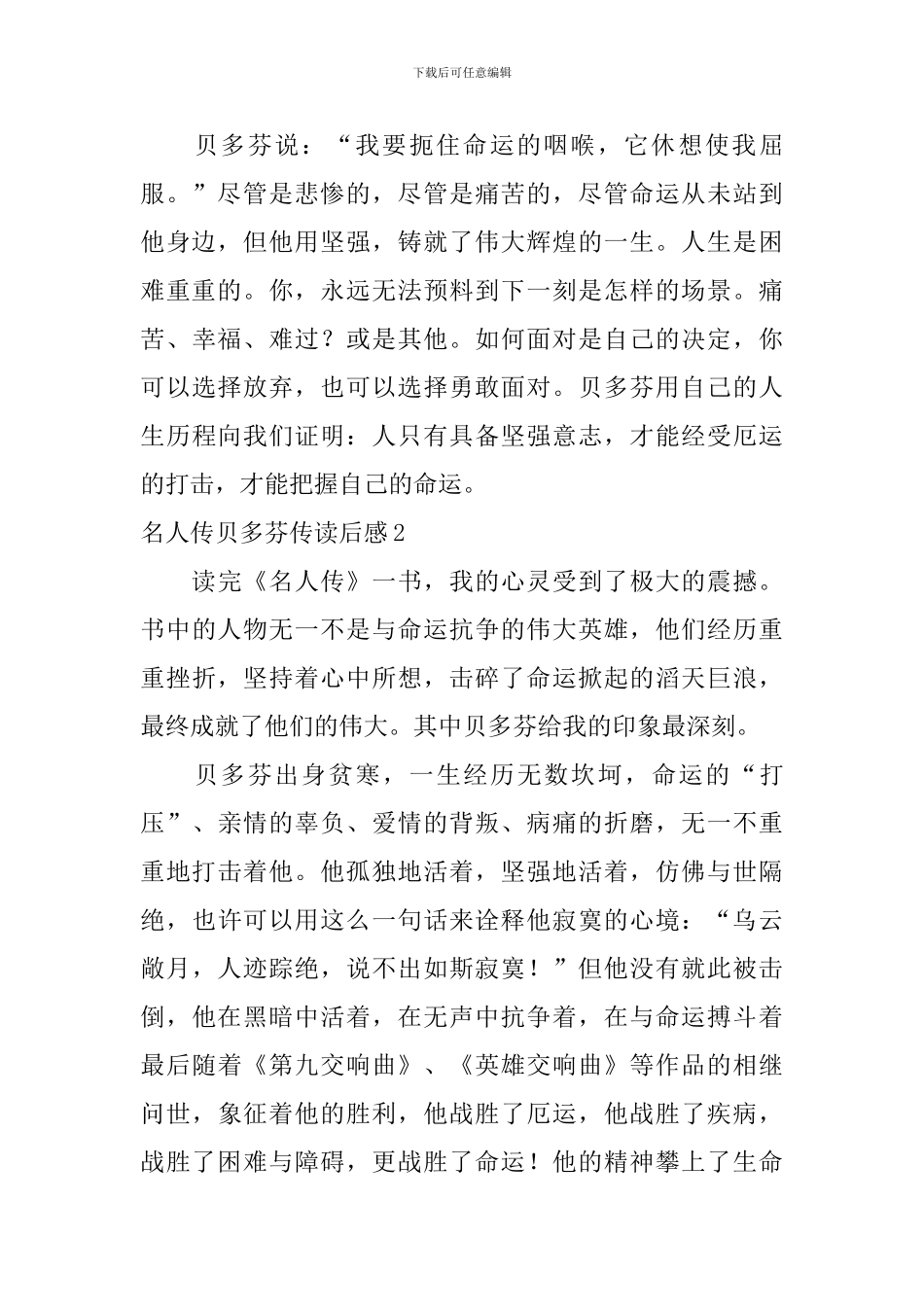 名人传贝多芬传读后感_第2页