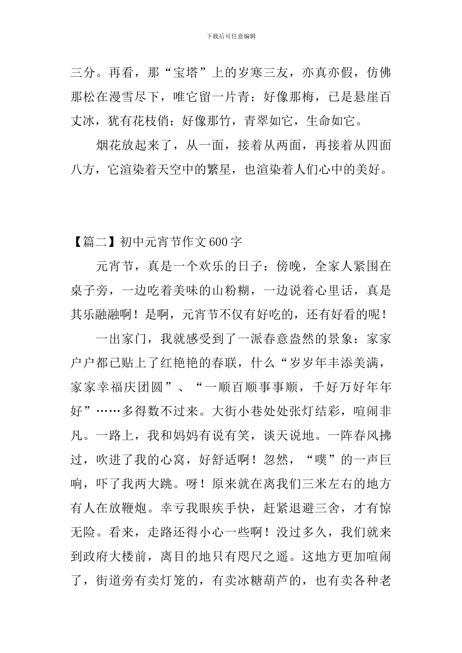 初中元宵节作文600字三篇_第2页